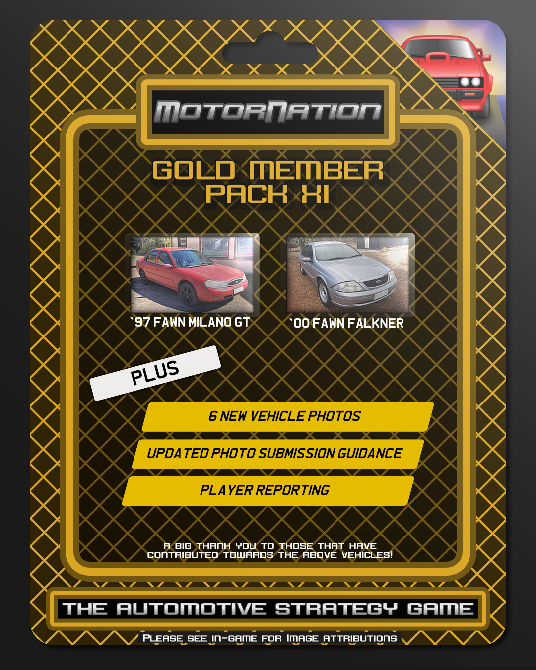 Picture showing vehicles as part of this Gold Members Pack release.