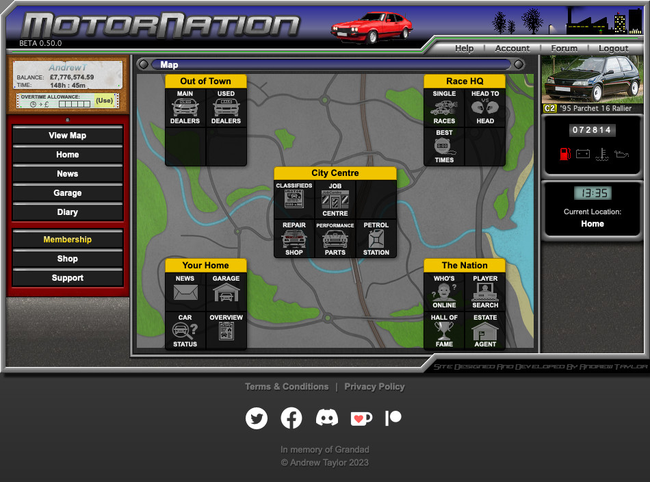 In game map allows easy navigation